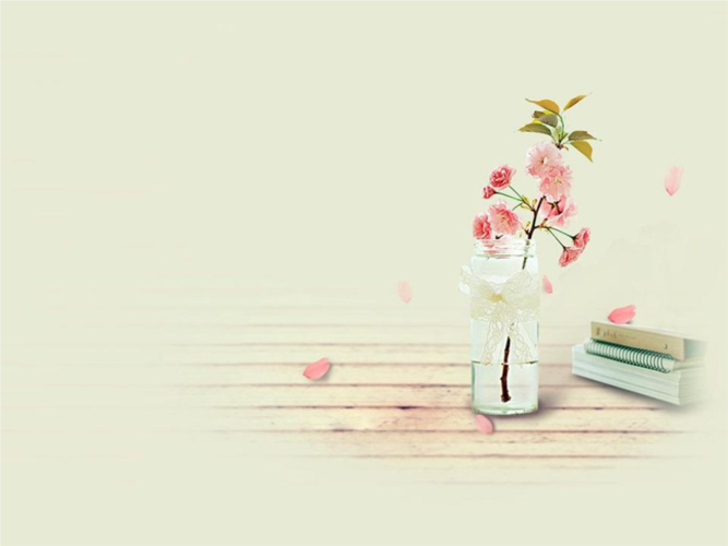 清新淡雅风pp背景模板.ppt