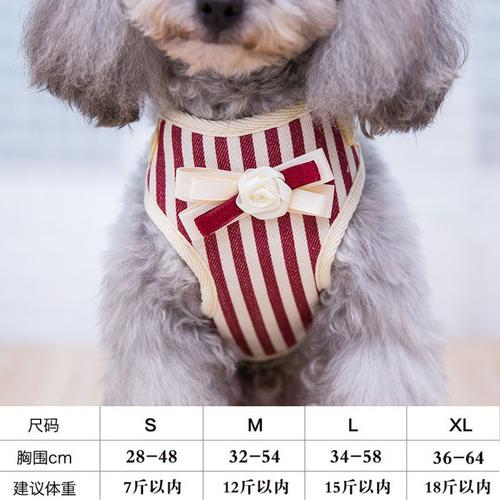 狗狗牵引绳小型犬中型犬泰迪背心式胸背带遛狗狗链子狗绳狗狗用品
