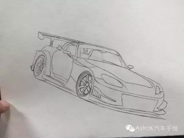 手绘本田稀有fr跑车 j"s racing改装版s2000