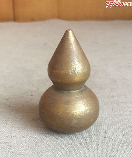老包浆实心铜葫芦_旧铜器_千佛阁古董神像店【7788