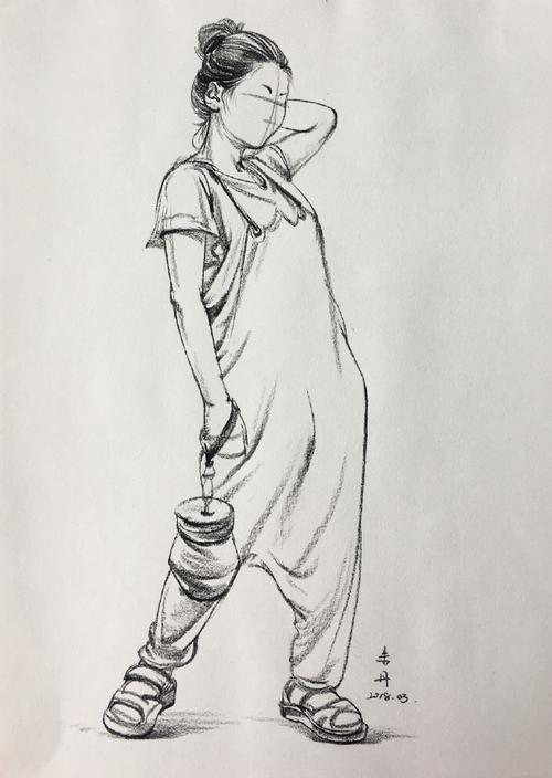 大神级速写人物临摹图,美术生拿去交作业吧(18张)