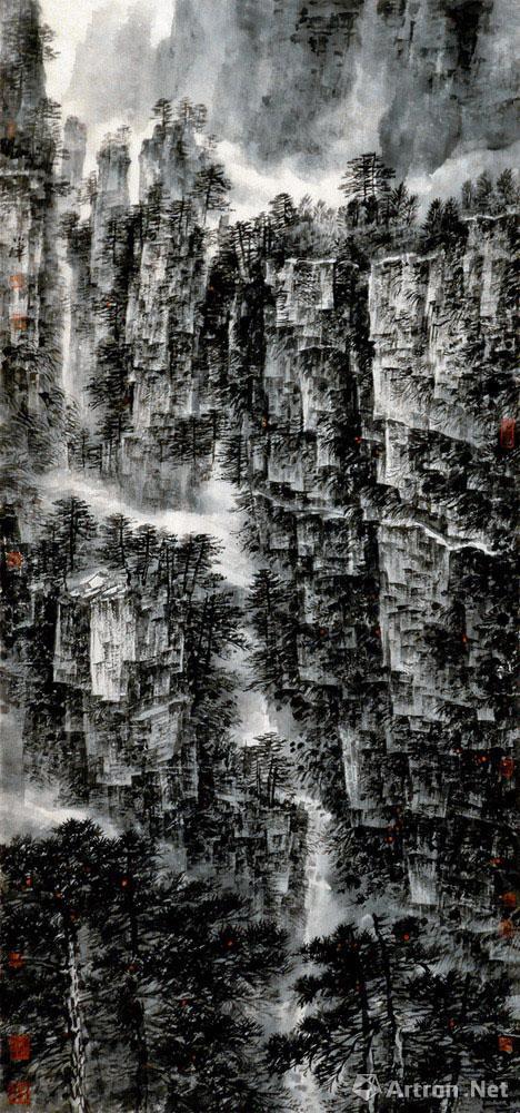 水墨张家界(之十六)_《旷小津中国画作品集》_旷小津