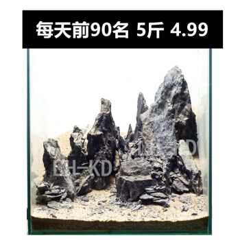 龙骨石松皮石假山青龙石鱼缸造景套餐装饰小假山石水族造景石 山谷石