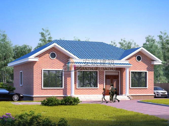 az030实用经济一层小别墅设计图纸农村平房设计图安筑别墅图纸,农村