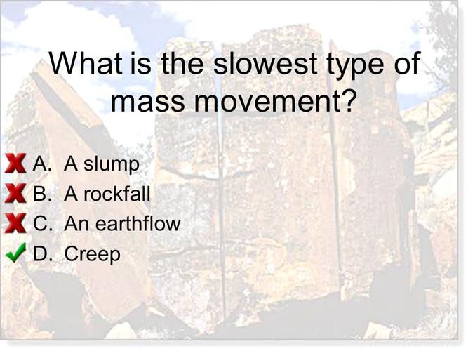a mass movement that involves the sudden movement of a block of