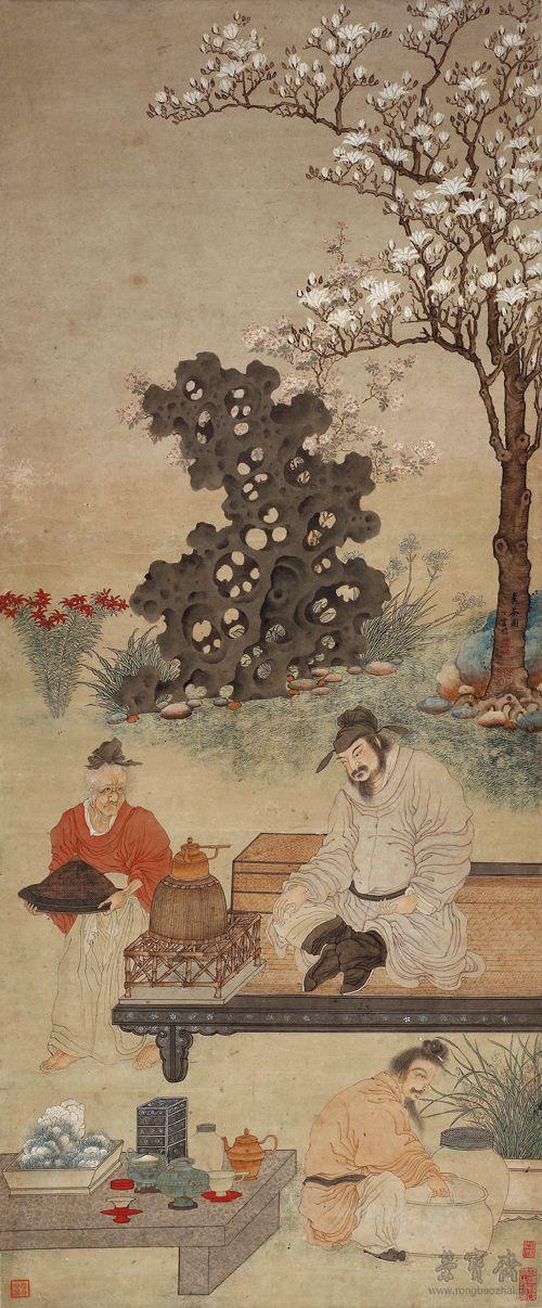 晚明文人的茶具,茶寮与饮茶生活 —以丁云鹏《煮茶图》为例