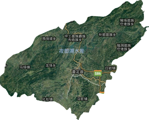 普定县高清卫星地图,普定县高清谷歌卫星地图