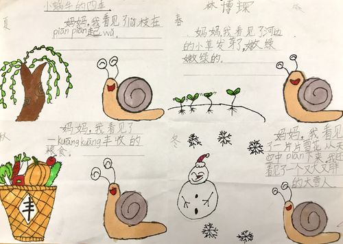 一画一话小蜗牛的四季