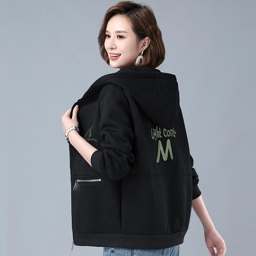 卫衣女2021新款40岁50中年妈妈洋气休闲宽松加绒加厚冬季外套