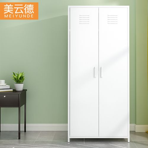 批发定制家用简约金属衣柜小户型铁皮铁艺儿童双门衣柜防晒储物柜