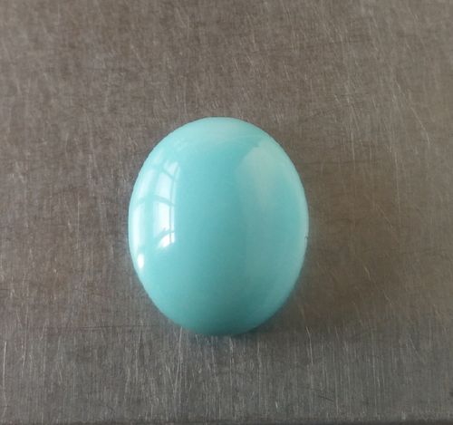 手工精制 干净 天空蓝 高瓷高蓝原矿绿松石无优化戒面