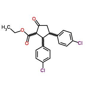 2,3-双(4-氯苯基)-5-氧代-环戊烷-1-羧酸乙酯