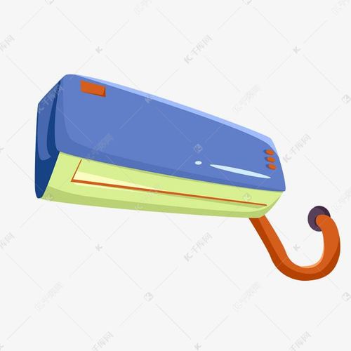 手绘卡通彩色空调插画