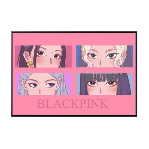 blackpink卡通,jennie卡通 blackpink动漫插画女团明星人物diy数字油画手绘填色