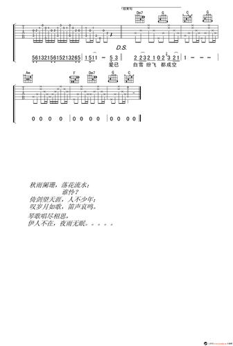 胡歌《逍遥叹《仙剑》插曲》的吉他谱