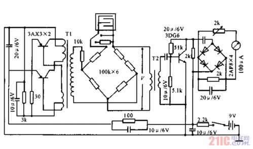 氯化锂湿度传感器电桥电路