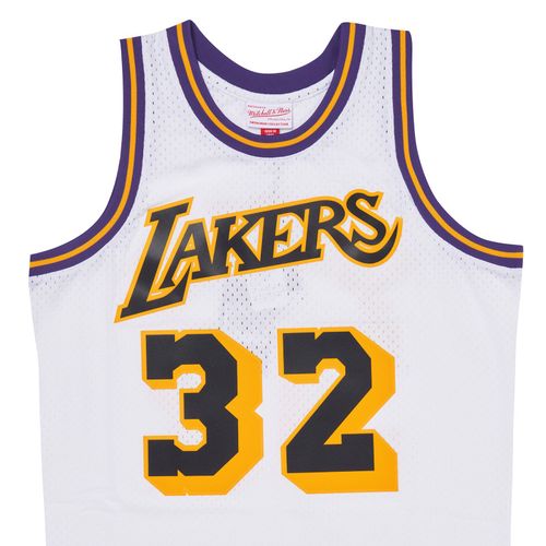 篮球mitchellness复古球衣网眼心潮约翰逊湖人队