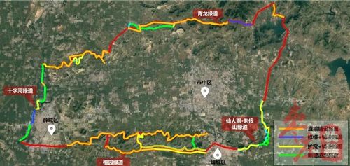 44公里,(对青龙绿道和十字河绿道破损严重的路面,重新进行铣刨后直接