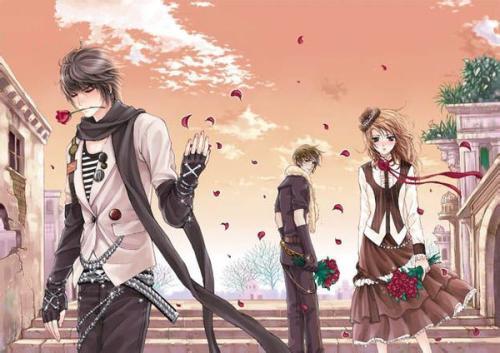 动漫情侣离别图片大全