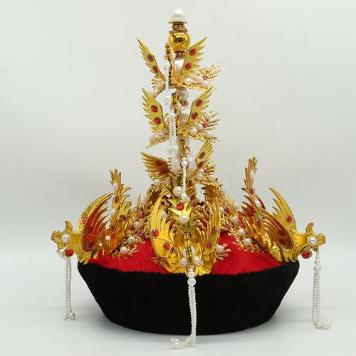 皇后戏剧戏曲古装影视凤冠清朝珍珠华丽帽子古典舞配饰