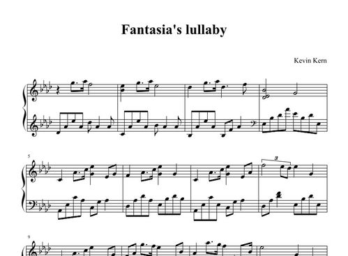 87581-《fantasia"s lullaby-钢琴谱》高清pdf乐谱_共