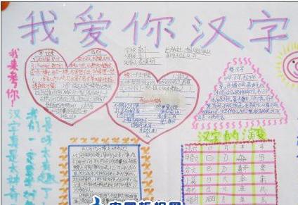 木字印刷的检字口诀手抄报 手抄报简单又好看