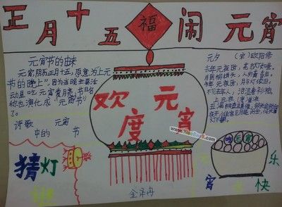 正月十五闹元宵手抄报内容 - 小报吧-217kb