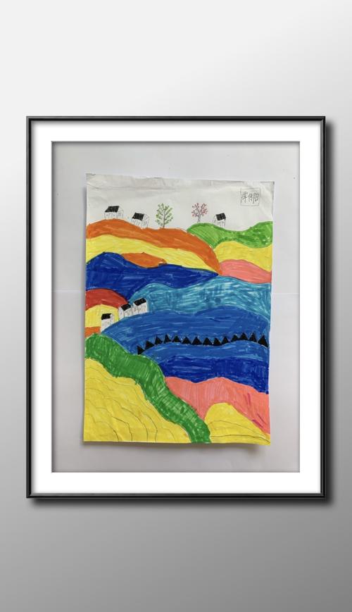 "彤"心绘画班第四周作品——彩色梯田