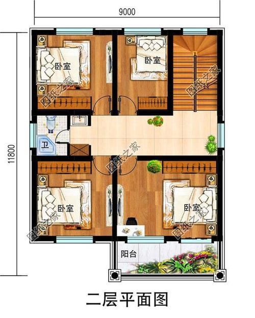 农村三层占地90平方米自建房设计图简直就是小宅基地的福音