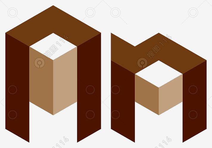 个性空间折叠立体拼接创意字母n