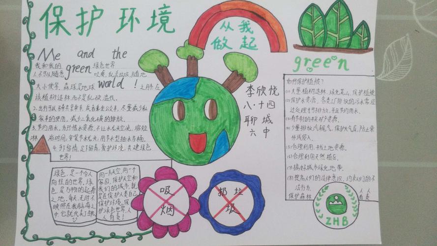 聊城六中 "弘扬生态文明 共建绿色校园"手抄报评选