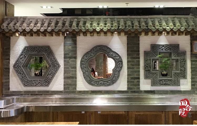 四合院砖雕古建园林庭院透窗户仿古照壁浮雕85cm单面什锦窗dh851