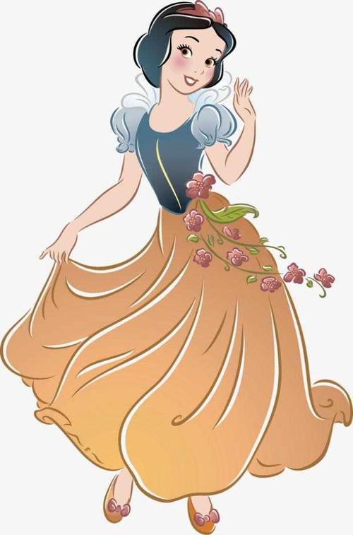 白雪公主手绘美甲图片白雪公主儿童手绘图片大全2