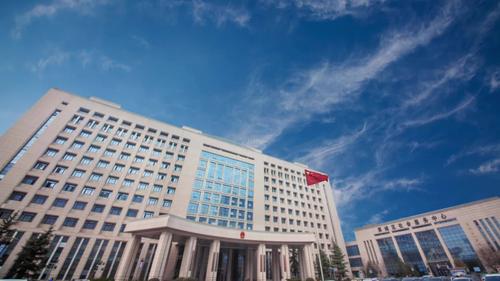 渭城区大楼咸阳渭城区政府_1920x1080_高清视频素材