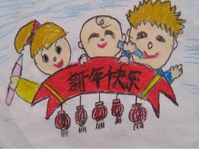 小朋友新年画简笔画