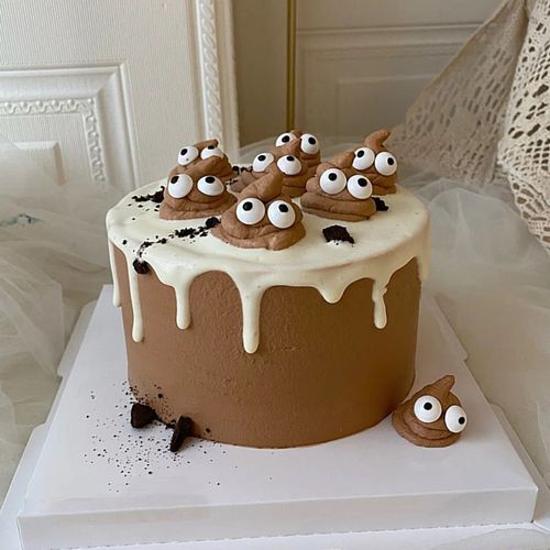 网红小红书抖音定制创意趣味恶搞朋友同事手绘生日蛋糕同城配送店