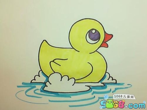 水面上的小鸭子怎么画-可爱的小鸭子的画法