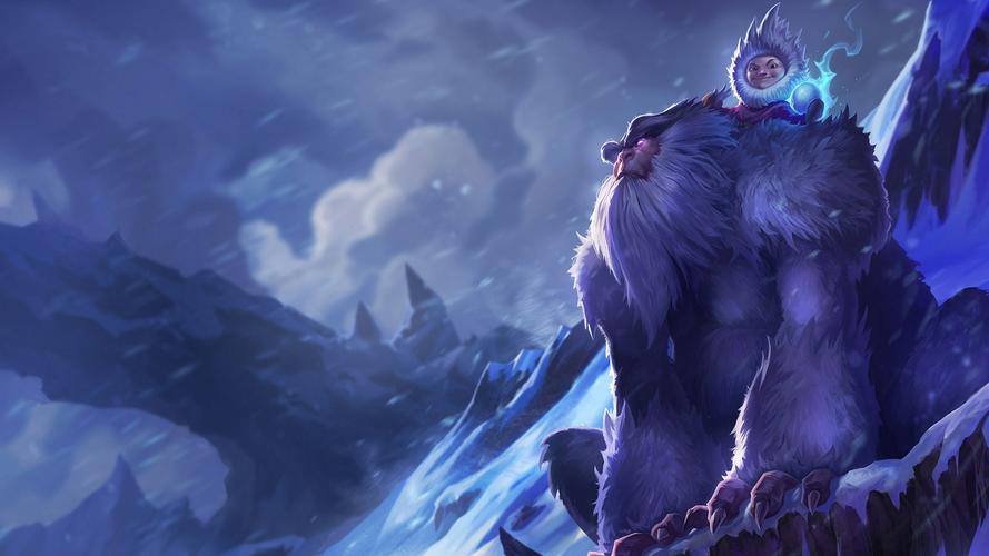 英雄联盟壁纸第40期雪原双子雪人奥拉夫无水印自取