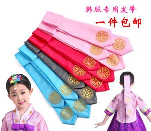 韩国发饰幼儿韩服发带女童韩式发卡儿童表演出头饰朝鲜族成人发带