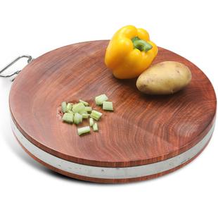 菜板 实木砧板 精选无补加钢圈防发霉整木包邮 越南圆形枧木铁木菜板