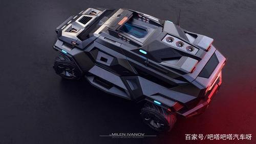 由milen ivanov设计,超级科幻未来装甲车 armortruck