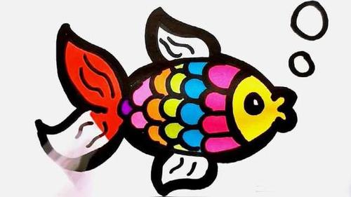 简笔画教程动漫,画会吐泡泡的金鱼,涂上色更漂亮!