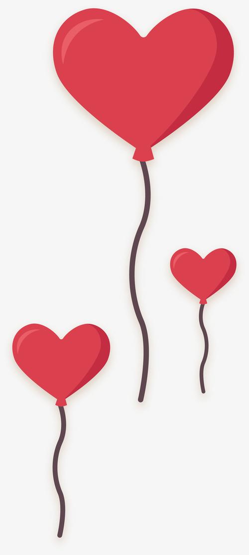 粉色卡通爱心气球