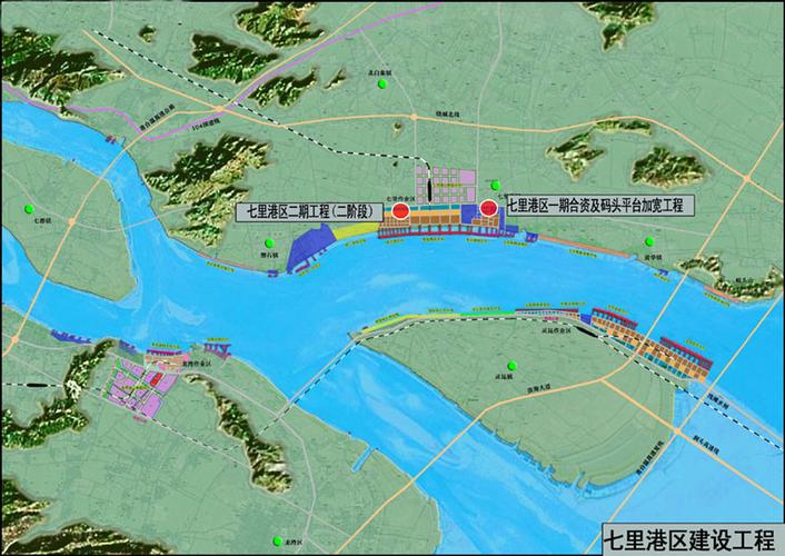 结合已建成的七里港区一期,将七里港区建设成为温州港集装箱内支线