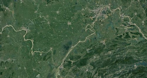 长江中游荆江河段九曲回肠