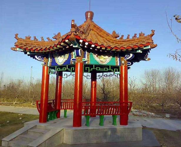 滨海新区天津别墅古建亭子效果图