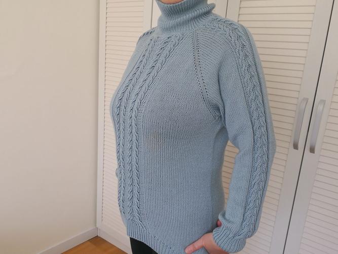 从上往下织套头毛衣教程(二)_教程_毛衣_兴趣爱好_手工