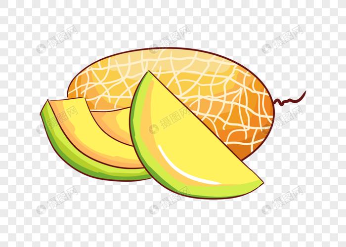 免抠元素 手绘/卡通元素 哈密瓜.