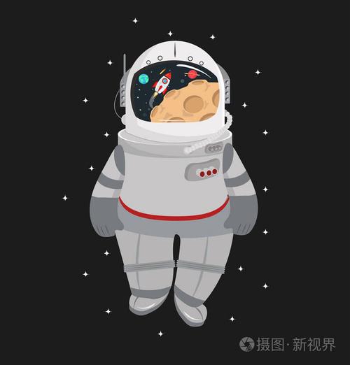 太空卡通宇航员头盔插画-正版商用图片069q49-摄图新视界