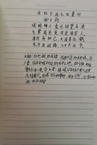 送杜少府之任蜀州 诗画